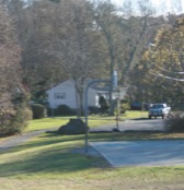 This figure is three images showing paths from the West Memorial school grounds to the nearby residential areas.